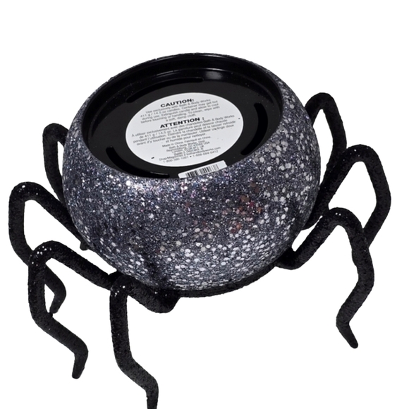 Bath & Body Works Glittery Spider 3 Wick Candle Holder Nwt - Picture 1 of 4
